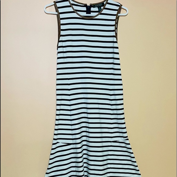 Dress Ralph Lauren striped sleeveless Small Summer Beach Cruise - Picture 1 of 5